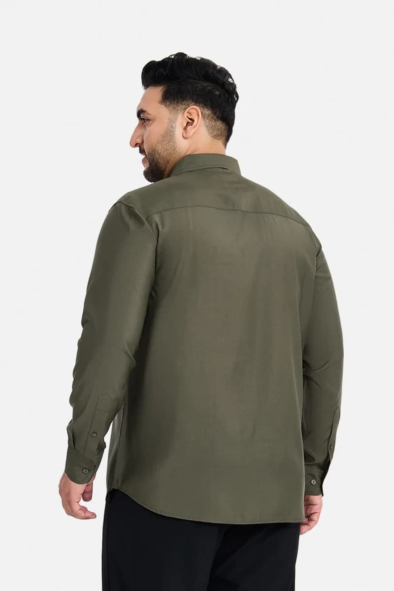 Snitch Regular Fit Plus Size Shirt - Olive / 6XL image 9