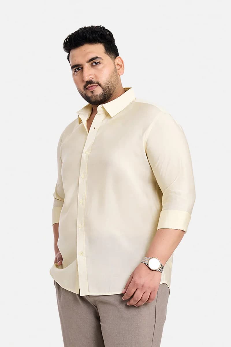 Snitch Regular Fit Plus Size Shirt - Cream / 6XL image 1