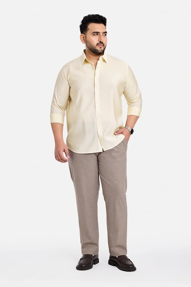 Snitch Regular Fit Plus Size Shirt - Cream / 6XL image 3