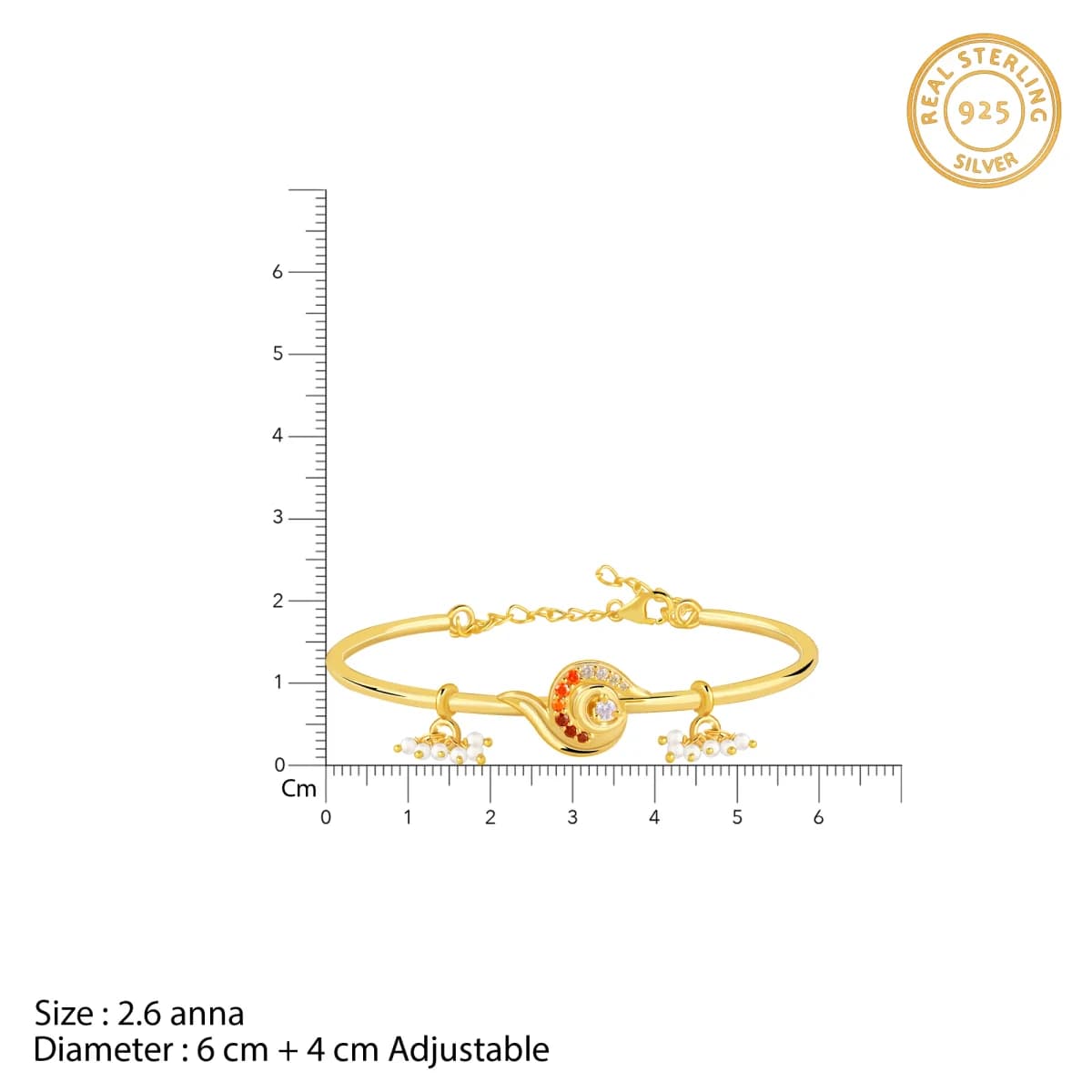 Giva Golden Ambika Bangle Bracelet image 5