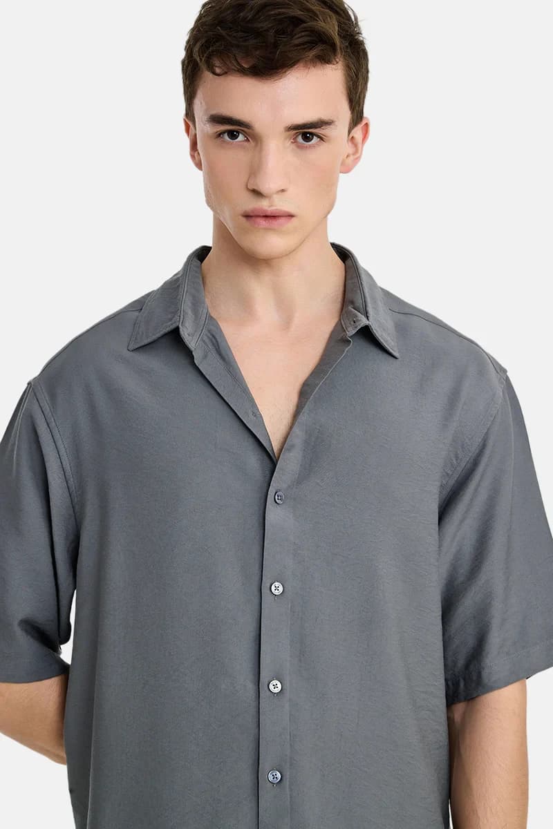 Snitch 100% Cotton Oversized Shirt - Grey / L image 5